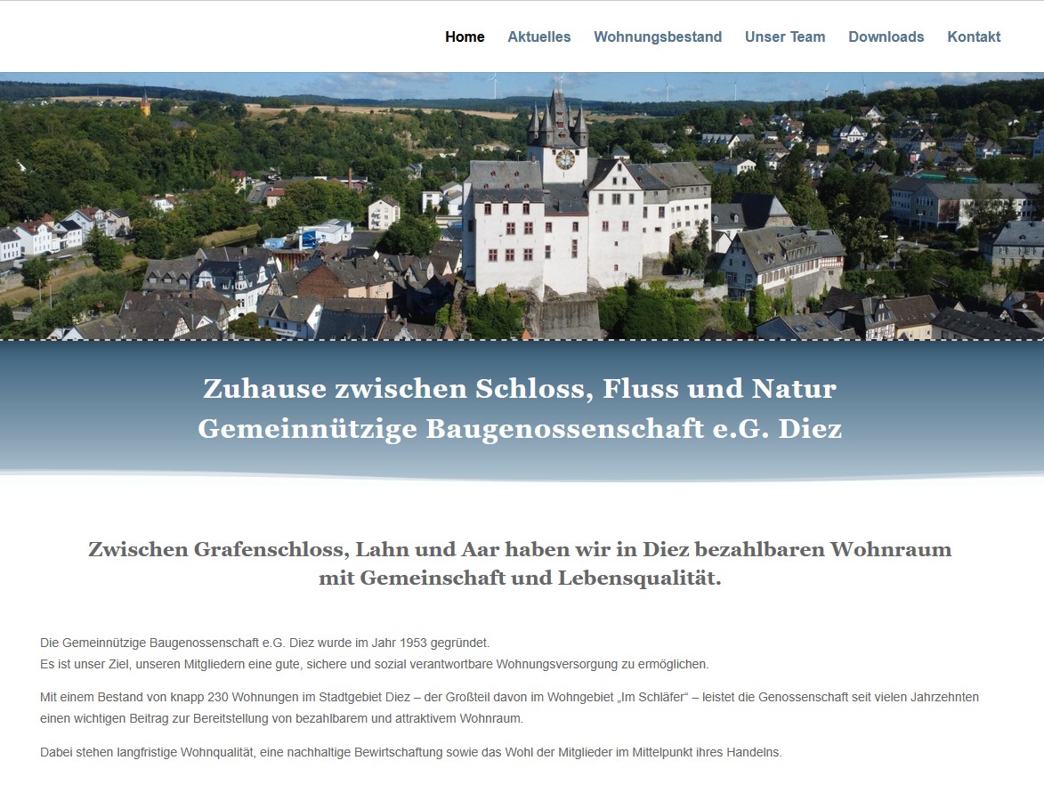 https://baugenossenschaft-diez.de/ - Wordpress